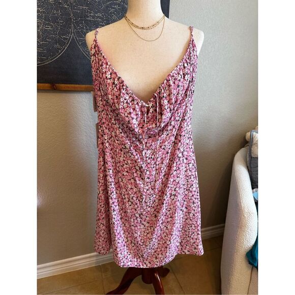 NWT Aritzia Sundeh Sunday Best Delilah Smocked Lined Floral Mini Dress Women 2XL - Picture 1 of 16